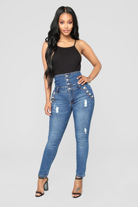 <span class=keywords><strong>Pantalones</strong></span> vaqueros de <span class=keywords><strong>Mujer</strong></span> <span class=keywords><strong>Pantalones</strong></span> de botón de cintura alta ajustados personalizados Diseño Skinny Tallas grandes Jeans <span class=keywords><strong>colombianos</strong></span> para <span class=keywords><strong>mujer</strong></span> - Product Image 3