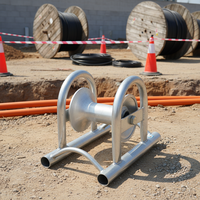 Rouleau de pont pour enrouleur de câble droit, pour tirer les câbles en ligne droite horizontale
