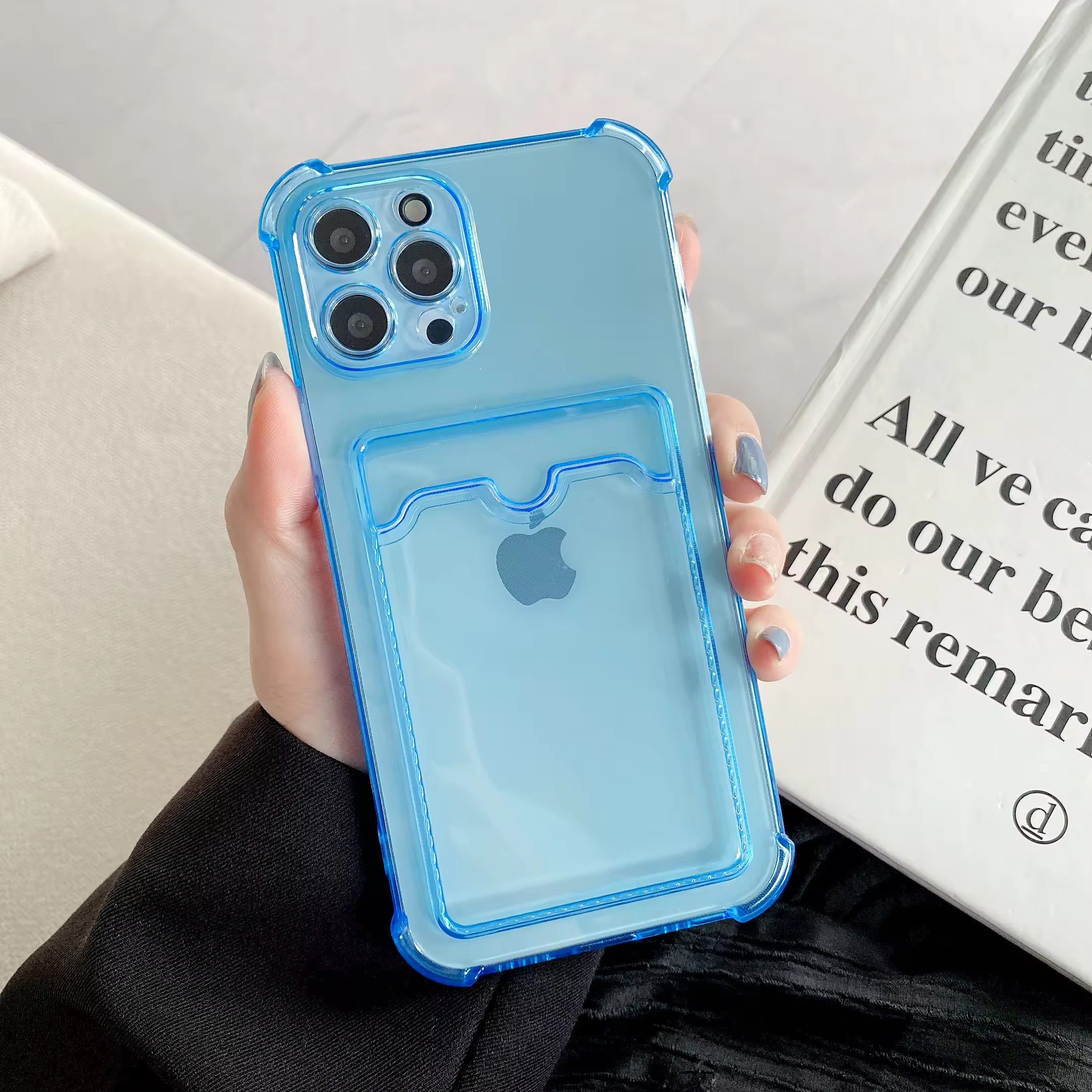Transparent blue