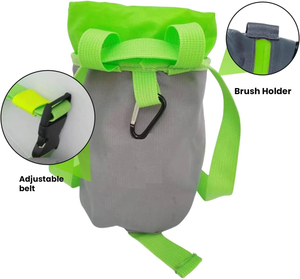 Sac à craie pour escalade en tissu recyclé écologique de nouvelle conception, avec fermeture à cordon et boucle pour brosse - Product Image 5