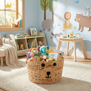 Handmade <b>Animal</b> Wicker Water Hyacinth Storage <b>Baskets</b> & <b>Baskets</b> for Bedroom Kids Storage Natural Material - Product Image 5