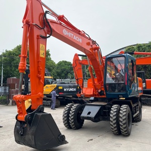 Vente flash - Excavatrice hydraulique d'occasion à roues moyennes Hitachi EX100WD, 10 tonnes, bon état, moteur d'origine, prix bas - Product Image 4