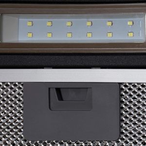 Sia ah60bl 60cm màu đen góc cạnh kính ống khói bếp mui xe đèn LED 3 tốc độ nhà bếp vắt Quạt thông gió hộ gia đình Lớp năng lượng - Product Image 4