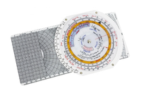 Ordinateur de vol circulaire Pilotes en plastique Roue d'entraînement des étudiants Traceur d'aviation en PVC pour l'entraînement aérien pour les règles