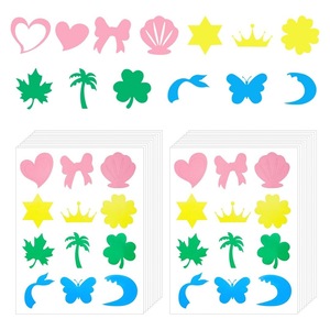 Temporary Tattoo <b>Sticker</b> 15x17cm Heart Bow Shell Star Crown <b>Flower</b> Leaf Palm Clover Butterfly Moon 20Pcs Custom Design - Product Image 4