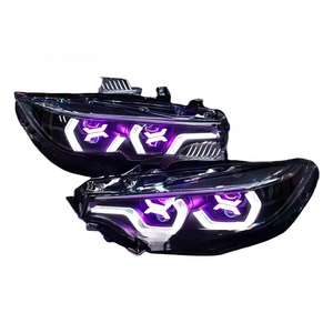 ไฟหน้าคาร์บอนไฟเบอร์แบบกำหนดเองสำหรับ BMW M3 M4 F32 F36 F80 F82 พร้อมไฟเดย์ไลท์แบบมีเอฟเฟกต์สีสัน รุ่น XX ขนาดใหญ่ - Product Image 3