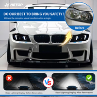 Phares HETOP E90 2005-2012, phares à trois couleurs, accessoires automobiles, style Ikon Série 3, éclairage avant Plug and Play pour BMW
