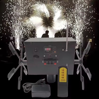 Machine à effets de scène sans fil télécommandée à deux roues, fontaine pyrotechnique froide rotative, machine à étincelles froides en métal