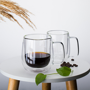 <strong>Large</strong> Capacity Transparent Double Wall Highball Glass <strong>Cup</strong> With Handle - Product Image 6
