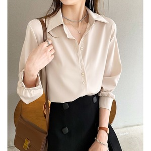 Women's Early Spring Chiffon <strong>Shirt</strong> 2025 Fashion Design Niche Tops Loose Layered White <strong>Shirt</strong> Bottoming <strong>Shirt</strong> - Product Image 5