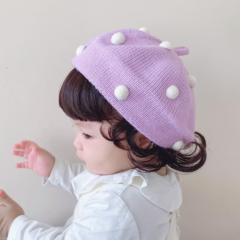 ZG Baby Hat Winter Korean Style Girls' Knitted Beret
