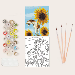 <span class=keywords><strong>Peinture</strong></span> par numéros personnalisée à faire soi-même, impression sur toile d'animaux pour adultes, décoration intérieure - Product Image 1