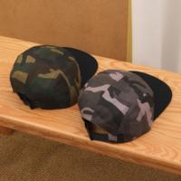 Casquette de baseball 5 panneaux en coton motif camouflage gris woodland urbain, visière plate, sangle réglable, unisexe, vente en gros, deux motifs
