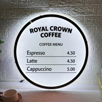 Bestseller 3D UV-Druck LED-Leuchtkasten Acryl-Logo-Schild Maßanfertigung für Café Restaurant Wandmontierte Werbeanzeige