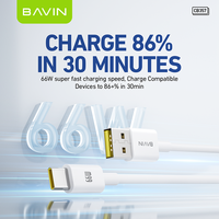 BAVIN gros excellent CB357 66w type c usb c charge rapide chargeur de téléphone portable données câble usb