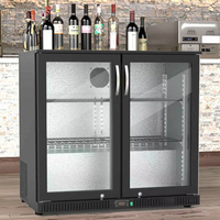 Mini Bar Réfrigérateur 1-2-3 Porte Vitrine Congélateur Simple Température Refroidissement Par Air Retour Bar Refroidisseur Armoire