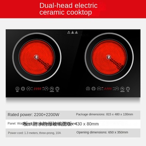 Placa de Inducción Portátil de Doble Cabezal con Control Táctil Eléctrico, 2 Quemadores, Eficiencia Energética Clase 2, para Ollas de Barro, Uso en Cocina - Product Image 5