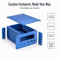 Caja de Aluminio Grande Personalizada OEM, 120-150x62-80mm, Anodizada, Tolerancia de ±0.1mm, CE/ISO9001, DFM Gratuito, Su Diseño, Nuestra Solución