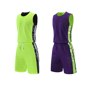 Double Sided Basketball Suit Set for <b>Men</b> Mesh Breathable Quick Dry Sleeveless Loose Fit Professional Training Jerseys - Product Image 2