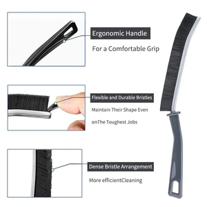 Brosse de nettoyage en gros à poils durs pour les interstices, nettoyeur de joints, outils et accessoires pour le nettoyage en profondeur des carreaux - Product Image 4