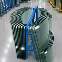 Verre Trempé Courbé Sur Mesure 6mm-30mm de Fabrication Chinoise, Verre de Sécurité Thermofrégré pour Balustrades d'Hôpitaux et Cabines de Douche