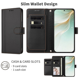 Funda Tipo Cartera con Ranuras para Múltiples Tarjetas, Plegable, con Soporte, <span class=keywords><strong>9</strong></span> Ranuras para Tarjetas, <span class=keywords><strong>Carga</strong></span> Inalámbrica para OPPO Find X9S <span class=keywords><strong>PRO</strong></span>/<span class=keywords><strong>Realme</strong></span> C83 5G - Product Image 2