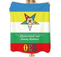 Couverture personnalisée pour la sororité OES Order of the Eastern Star, pour un usage domestique, couverture chaude et confortable, couverture en flanelle