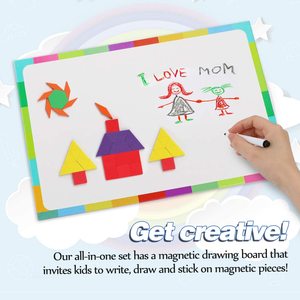 144pcs Montessori mô hình từ khối thiết lập hình học manipulative hình dạng câu đố trẻ em Tủ lạnh sử dụng Made bền EVA giấy - Product Image 2