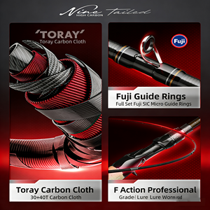 Offre en gros TRY&V <span class=keywords><strong>Canne</strong></span> à pêche <span class=keywords><strong>spinning</strong></span> en fibre de carbone haute performance à action rapide pour la pêche au bar, à la truite et au brochet - Product Image 4