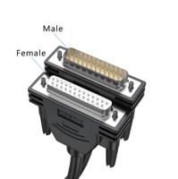 Cable JSIS-8234 OEM/ODM de 1.8M, RS485 DB25 Hembra, Blindado, con Cubierta de PVC, Conductor de Cobre Estañado, Cable Único para Computadora