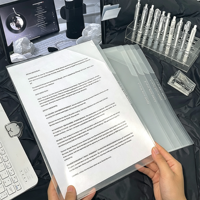 Porte-documents en forme de L avec déflecteur anti-chute amélioré, épais, résistant à l'usure, grande capacité, organisateur de documents pour étudiants et CV