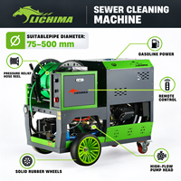 Machine de nettoyage de canalisations à haute pression avec moteur GX800 de 25 CV, débit minimum de 40 L/min, équipement de nettoyage de tuyaux d'évacuation