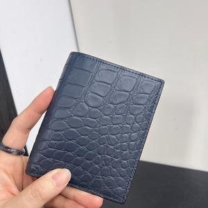 Portefeuille pour homme en cuir véritable à motif alligator, style court, porte-cartes et porte-monnaie, léger, design rétro tendance - Product Image 5