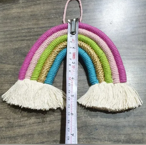 งานฝีมือแขวนผนังลายดอกไม้แบบมาคราเม่ Rambo Mecrome NS TOMER รุ่นคลาสสิค เป็นมิตรกับสิ่งแวดล้อม ทำจากผ้าฝ้าย สำหรับงานแต่งงาน ออกแบบเองได้ - Product Image 1