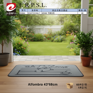 Tappetino per porta Erpsl 43x68 cm, design benvenuto, tappetino antiscivolo per ingresso - Product Image 3