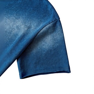 Camiseta informal y elegante para hombre, de gran tamaño, transpirable, de algodón, holgada, de manga corta, con bolsillo, de punto de algodón, para verano. - Product Image 4