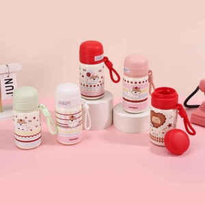 Cartoon Adults Direct Drinking Cup Portable Stainless Steel Leak-Proof Insulated Cup Carrying Strap 6-12 Hours Thermal - Product Image 1