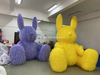 Jenor Lapin gonflable mignon avec souffleur, jouet en peluche gonflable pour décoration
