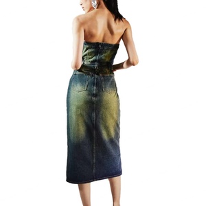 Novedades a Precio de Mayoreo, Vestido Midi Vaquero 2 en 1 Desmontable, Cómodo y Casual - Product Image 4