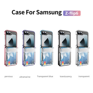 Card Slot Wallet Transparent Phone <strong>Case</strong> For Samsung Galaxy Z Flip6 Flip5 Flip4 Flip7 Shockproof Hard PC Back Cover Phone <strong>Case</strong> - Product Image 6