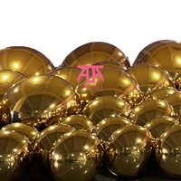Boule à miroir noire et blanche, boule noire géante, ballon gonflable géant
