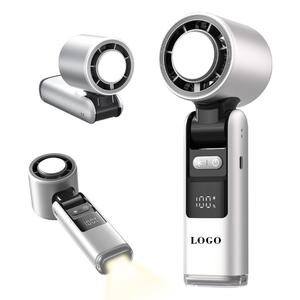 0728 Hot Selling Fan Led Hand 2400mah Rechargeable Multi Speed with <b>Lanyard</b> Pocket Size for Travel Camping - Product Image 4