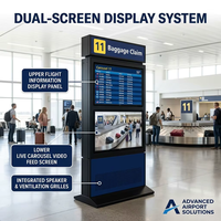 Terminal de Pantalla FIDS Integrado, Sistema LCD de Ingeniería Personalizada OEM para Despliegue de Información al Pasajero en Aeropuertos y Metro, Video Wall
