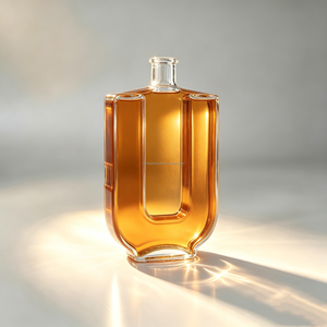 Botellas de Vidrio <span class=keywords><strong>con</strong></span> Formas Únicas, Variedad de Letras a Elegir, Botellas <span class=keywords><strong>con</strong></span> Etiqueta Personalizada OEM para Licor, <span class=keywords><strong>Vodka</strong></span>, Ginebra, Whisky, Tapa de Vidrio Personalizada - Product Image 3