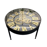 Table basse de petit appartement nordique vintage côté hôtel américain quelques tables basses d'art d'horloge haut de gamme