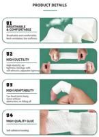 Bandage Cohésif Élastique Respirant de Qualité Supérieure, Solide, Écologique, Résistant à l'Eau, pour le Soutien, la Musculation et la Boxe