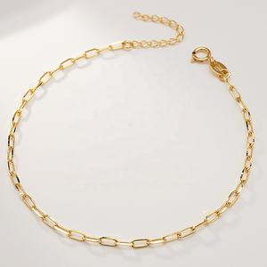 <span class=keywords><strong>Oro</strong></span> de 10 <span class=keywords><strong>Kilates</strong></span> 1.9mm Pulsera Collar Eslabón Paperclip Venta al por Mayor de <span class=keywords><strong>Oro</strong></span> Macizo Puro de 10K Joyería de <span class=keywords><strong>Oro</strong></span> Genuino de 10 Quilates - Product Image 5