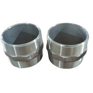 Đúc ống nước Vít <span class=keywords><strong>Hex</strong></span> núm vú <span class=keywords><strong>SS</strong></span> 304 phụ kiện đường ống khuỷu tay 2 "150PSI NPT chủ đề <span class=keywords><strong>Hex</strong></span> Nut Ống núm vú hình lục giác Ống núm vú - Product Image 1