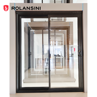 Porte coulissante en aluminium commercial Rolansini AS2047 à rupture de pont thermique, double vitrage trempé, pour garage intérieur et villa