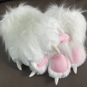 Faux Fur Plush Furry Cat Claw Gloves Fursuit Animal Fox Paws Mittens <strong>Halloween</strong> Cosplay Costume <strong>Accessories</strong> for <strong>Adult</strong> - Product Image 3